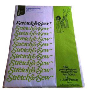 UNCUT Vintage Sewing PATTERN Stretch and Sew 860 by Ann Person, Childrens 1974